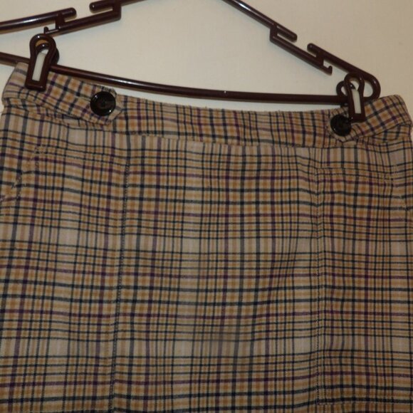 Merona Wool Blend Plaid Pencil Skirt Sz 14 - Picture 2 of 7